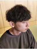 刈り上げショートマッシュ波巻きツイストスパイラルパーマ