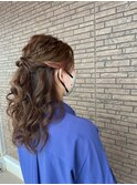 ハーフアップ