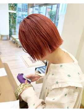 モリオフロムロンドン 大宮店(morio from London) 【morio坪井】ケアブリーチ ×オレンジベージュ