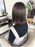 シークレットハイライト　切りっぱなしボブ