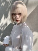 ハイトーンボブ/ホワイトブロンド/金髪ボブ/ブロンドボブ