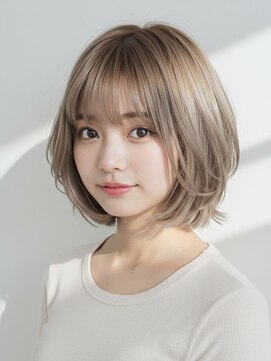 ソードリーフ ヘアーアンドスパ 鶴見店(swordlief hair&spa) ショートボブ×ミルクティーグレージュ