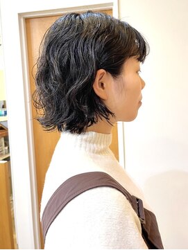 モリオ フロム ロンドン 成増店 【morio成増/宇佐美】癖毛活かし/パーマ風ボブスタイル