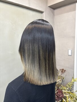 ファビ 渋谷(Fab) くびれヘア/暗めカラー/アプリコットオレンジ/縮毛矯正