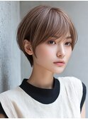 前髪顔まわりカット/外ハネボブ/丸みボブ/ショートボブ