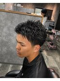 テーパーフェード×スパイキーショート