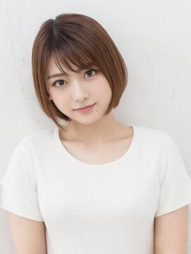 ブロッサム 東久留米店(Blossom) ブリーチなしカラー×丸みショートボブ/春の似合わせ◎