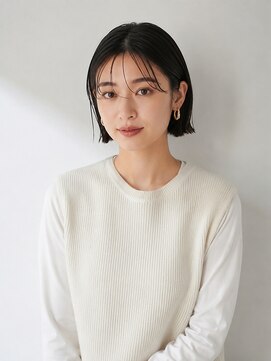 ヘアーループセラデザインワークス(Hair ruup Sela design works) 切りっぱなしボブ×シースルーバング