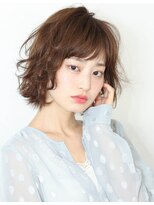 カラーワールド カンナヘアーメゾン(color world canna hair maison)&nbsp;canna艶ベージュフラッフィーボブ20代30代40代