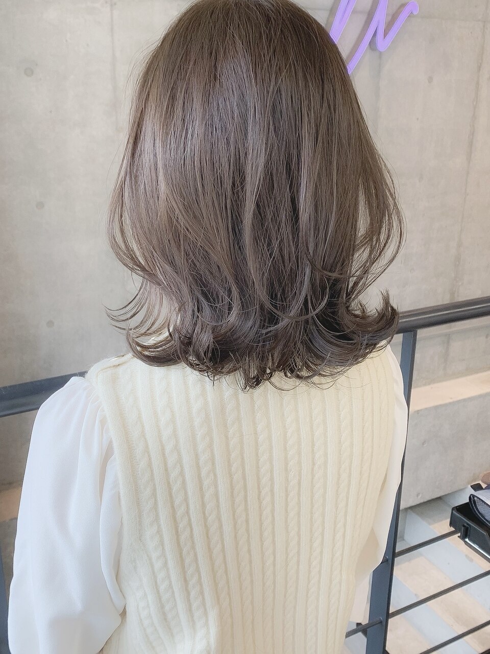 BEIGE, ベイジ  アンサンブル バイカラー シアー  ・4 ベージュ×グレー系 L-size】CINDY / ダブルカラージャケット （ノーカラー
