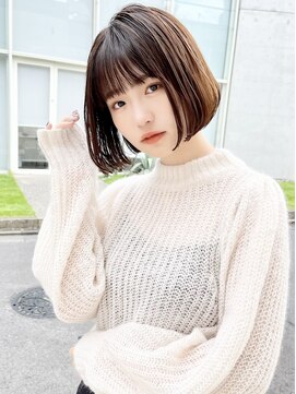 アンド ストーリーズ(&STORIES) 大人可愛い/ミニボブ/ぱっつんボブ/前髪カット/江角