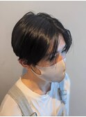 センターパート ストレート マッシュスタイル