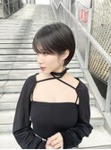 クールショート/アッシュブラック/フェザーバング/ボブショート