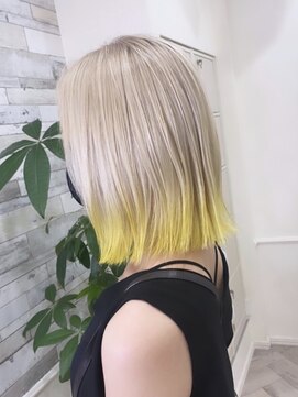 ファクトリーファイブ(Factory5) 【【factory5 かもい】ブロンド×裾カラーイエローx