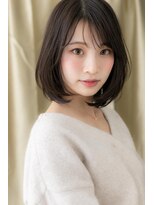 カバーヘア ブリス 志木南口駅前店(COVER HAIR bliss) 斜めバング黒髪内巻きワンカール大人ボブTb1志木20代30代40代!