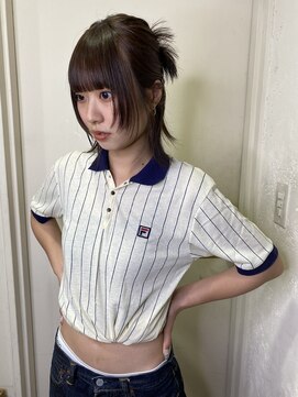 グリット(Grit) 顔まわりレイヤー×ブラウン【Grit神戸元町店】