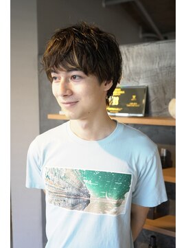 キュー(Cue_) 刈り上げないナチュラルマッシュウルフハイライト 3 【影山】