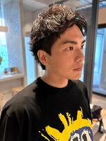 メンズサロン ブロック(Men's Salon bloc)&nbsp;ダークアッシュ　アップバング　メンズショート　爽やか　清潔感