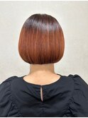 オレンジブラウン/ミニボブ