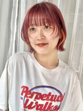 ディッセンバー 神宮前(December) ピンクカラー/ボブ/インナーカラー/顔周りレイヤー/渋谷