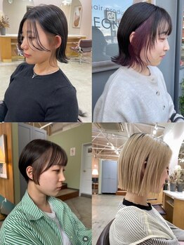 キュオンシア(CUEON. ciea)の写真/透明感と抜け感で作る外国人風カラー＊ハイトーンカラーも、オフィスヘアも透明感をしのばせて。
