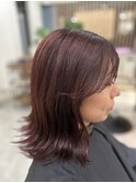 大人美人/外ハネボブ/秋冬カラー/くびれミディアム/20代30代