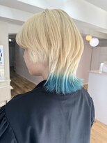 ラナンバイシダ(ranan by sida)&nbsp;ブロンドベージュ/10代20代/エンドカラー/ターコイズブルー