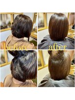 月と星&nbsp;髪質改善縮毛矯正×ボブ