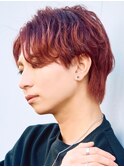 韓国風センターパート　フェザーパーマ　ニュアンスパーマ