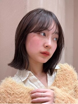 ガーデンヨコハマ(GARDEN YOKOHAMA) ミディアム/チャコールグレー/モーブピンク/ボブ/ラウンドバング