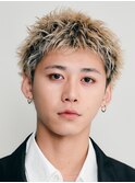 仙台スパイキーショートアップバングツーブロックフェード30代◆