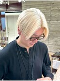 メンズブロンドカラー抜きっぱなしブリーチホワイトブリーチ金髪