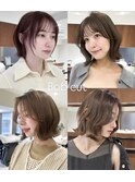 表参道ボブレイヤーカット顔周りカット20代30代