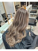 ブレンド 渋谷(BLend)&nbsp;ホワイトグレージュミニウルフデジタルパーマチェリーブラウン