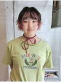 ショートウルフマッシュショートハイレイヤーハッシュカット