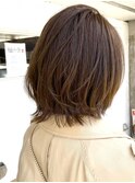 ホワイトグレージュ/ミニウルフ/デジタルパーマ/チェリーブラウ
