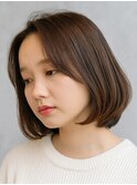 前髪なしひし形フェイスレイヤーミディアム