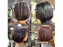 削がないカットだからこそ立体的になり、揺れ動くボブです！