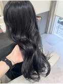 髪質改善カラーブルーブラック