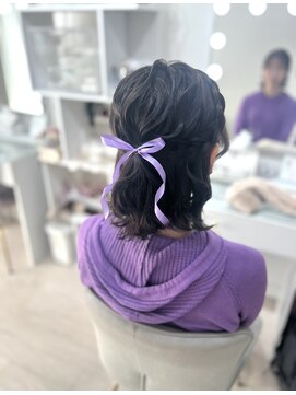 ルノンルージュ(Renon Rouge) 編み込みハーフアップ