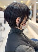 本八幡×ハンサムショート×艶ダークカラー