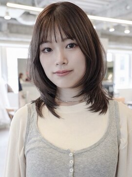 マッシュ チャヤマチ(MASHU chayamachi) 透明感ケアカラー《小顔カット×オリーブベージュ》