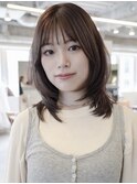 透明感ケアカラー《小顔カット×オリーブベージュ》