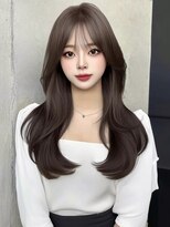 ユーフォリア 銀座(Euphoria) 暗めカラー/レイヤーカット/顔まわり/韓国/銀座/前髪