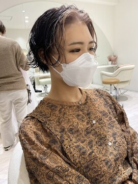エフ ヘアーアンドリラクゼーション(F. hair & relaxation) 【F.】中崎町20代30代顔まわりハイライトハンサムショート