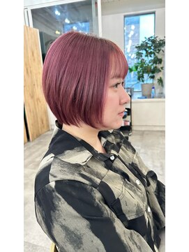 ロア 四条河原町店(LoRE) 【軽めショート×ピンクカラー】