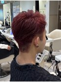 【ダブルカラー】高発色艶髪ワインレッド
