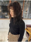 【三ツ井純】ニュアンスパーマ ゆるふわミディアム 前髪パーマ