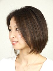 くびれミディ・大人ボブ・大人可愛い・おもかるボブ