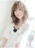 {DAYS表参道}色っぽボブの柔らかとろみセピアベージュカラー